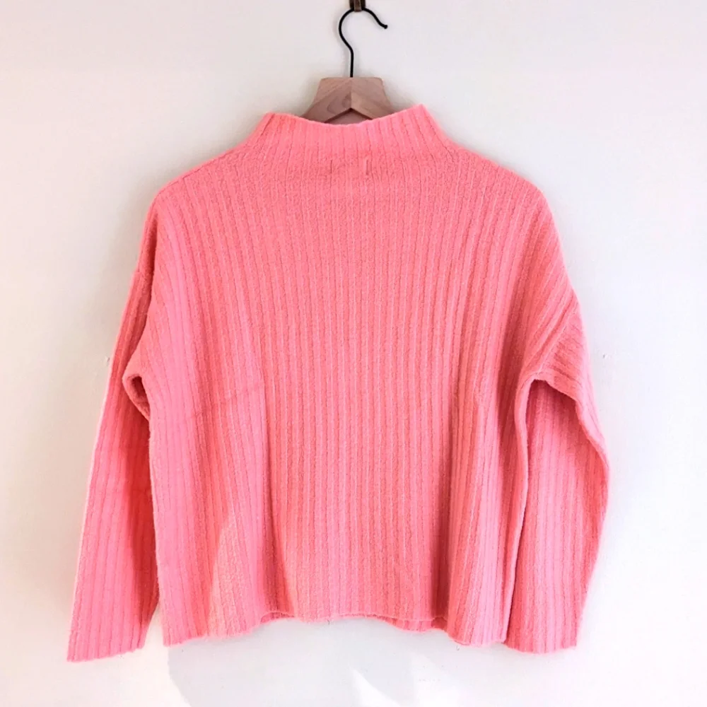 Old Navy Mock Neck Rib Knit Sweater for Women - M - Peony